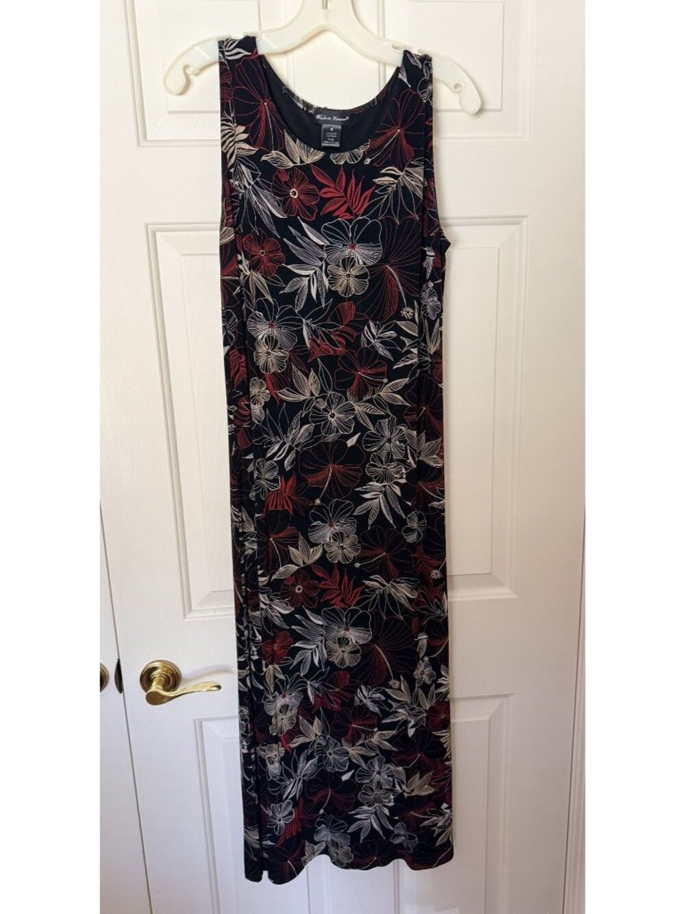 Y2K Vintage Made In Heaven Black Floral Sleeveless Maxi Dress Size M Pullover